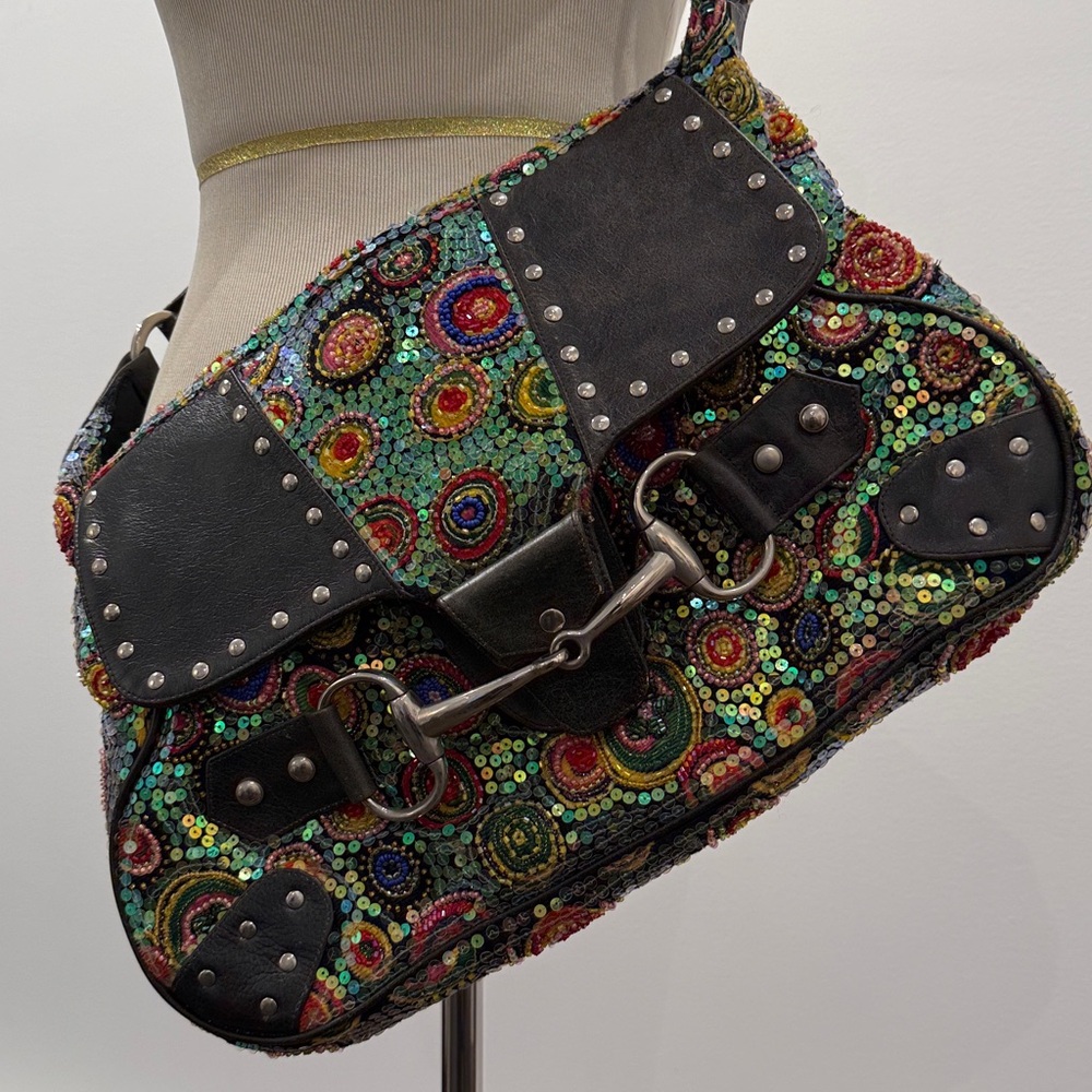 Christiana Embroidered / Sequined Messenger Bag